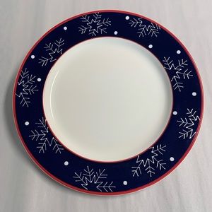 Christmas Holiday Dinner Plates SNOWMAN PORTRAITS, Set of 2